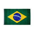 Bandeira Do Brasil 100% Silkado 90 X 150 Cm + Adesivo Brasil