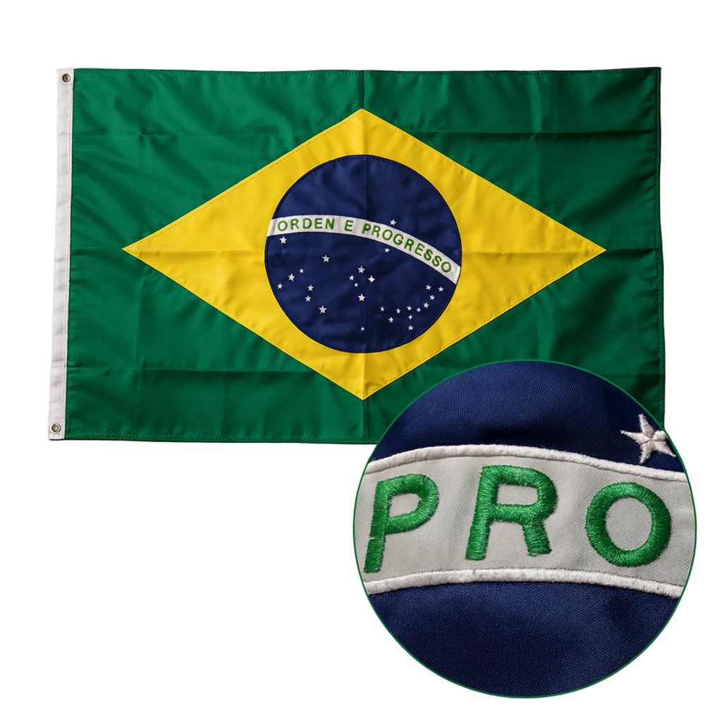 Bandeira do Brasil Bordada 90 x 150cm