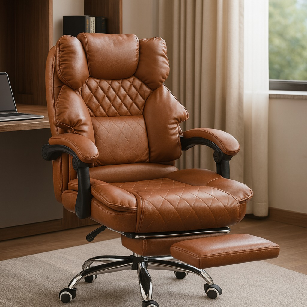 Cadeira de Escritório Modelo Executiva Presidente | Giratória e Reclinável
