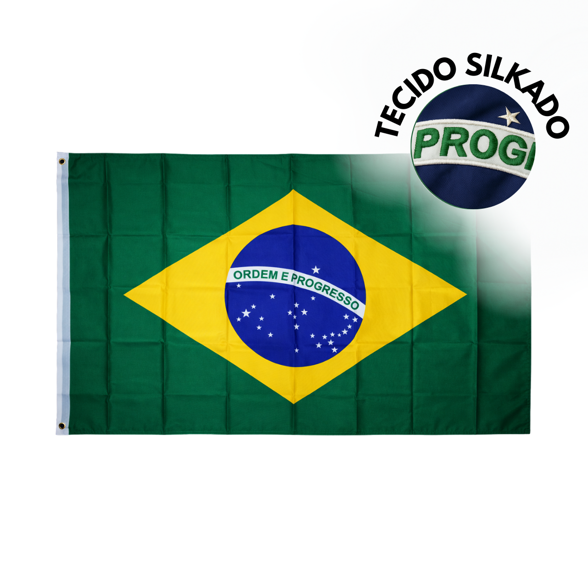 Bandeira Do Brasil 100% Silkado 90 X 150 Cm + Adesivo Brasil