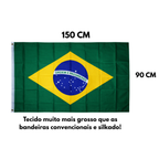Kit Bandeiras Brasil E Usa 100% Silkadas 90x150cm + Adesivos