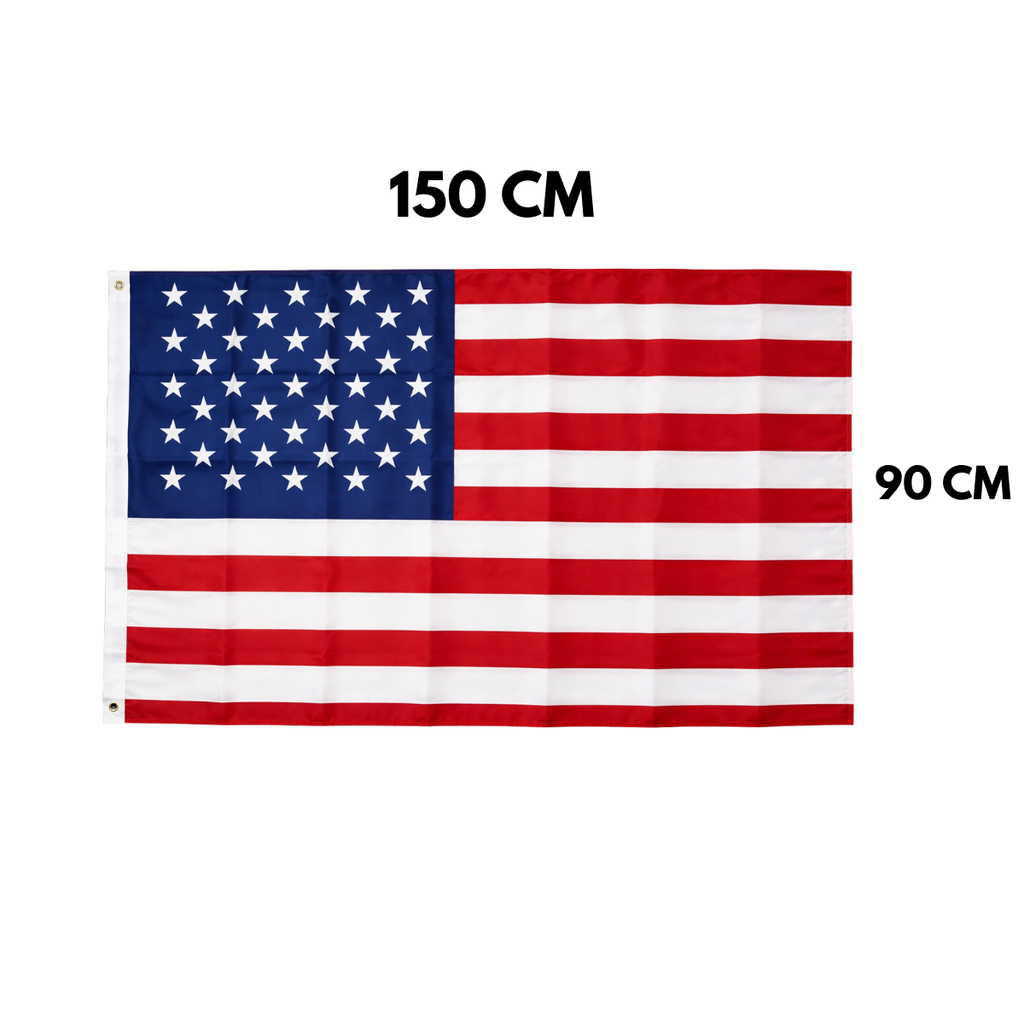 Bandeira Dos Usa 100% Silkado 90 X 150 Cm + Adesivo Usa