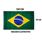 Bandeira Do Brasil 100% Silkado 90 X 150 Cm + Adesivo Brasil
