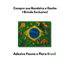 Bandeira Do Brasil 100% Silkado 90 X 150 Cm + Adesivo Brasil