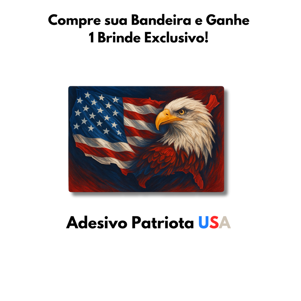 Bandeira Dos Usa 100% Silkado 90 X 150 Cm + Adesivo Usa