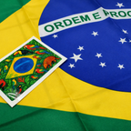 Bandeira Do Brasil 100% Silkado 90 X 150 Cm + Adesivo Brasil