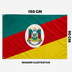 Bandeira do Rio Grande do Sul 90 x 150 cm + Adesivo de Brinde