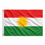 Bandeira de Curdistão 90 cm x 60 cm
