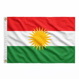 Bandeira de Curdistão 90 cm x 60 cm